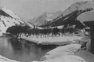 Winterlandschap in Klosters, Graubünden