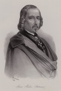 James Pradier, in Zwitserland geboren Franse beeldhouwer (gravure) door Swiss School