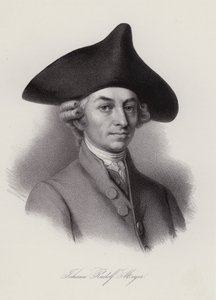 Johann Rudolf Meyer, Zwitserse zijden lintenfabrikant en filantroop (gravure)