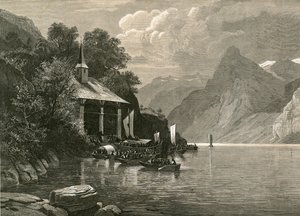 Tells Kapel op de Tellenplatte, Baai van Uri door Swiss School