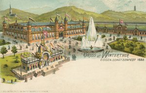 Het schietfestival van 1895 in Winterthur, Zwitserland door Swiss School