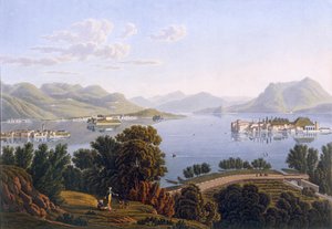 Uitzicht op het Lago Maggiore en de Borromeïsche Eilanden, 1819