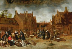 Een Markt in de Winter, 1653