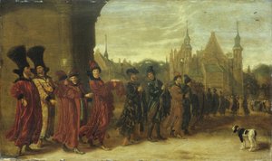 Ambassadeurs van de Tsaar van Moskou in Den Haag op 4 november 1631, 1630s door Sybrandt van Beest