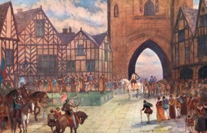 Bezoek van Koning James I aan Chester, 1617 AD door Sydney Herbert