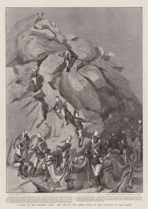 Een Zicht op het Beloofde Land, de Mannen van het Kameelkorps op de Uitkijk bij Wad Hamed door Sydney Prior Hall
