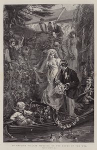 Een Engelse Dorpsbruiloft, aan de oevers van de Wye door Sydney Prior Hall