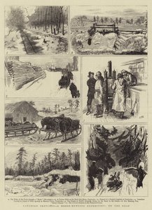 Canadese schetsen, een elandenjacht expeditie, onderweg door Sydney Prior Hall