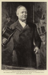 Lord Charles Beresford in het Lagerhuis met een onbetwiste terugkeer door Sydney Prior Hall