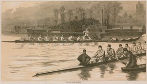 Herinneringen aan een Oxford en Cambridge bootrace: Bij de start - Peeling