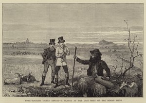 Rome, Engelse Tijgers in het Buitenland, een Schets bij de Laatste Bijeenkomst van de Romeinse Jacht door Sydney Prior Hall