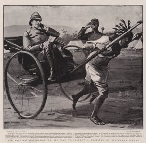 Sir William Maccormac op weg om een ziekenhuis in Pietermaritzburg te inspecteren door Sydney Prior Hall