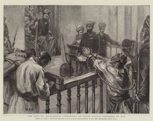 De Amir van Afghanistan veroordeelt Hazara krijgsgevangenen ter dood