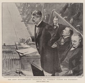 De aanvullende begrotingen van het leger, de verklaring van Mr. Wyndham door Sydney Prior Hall