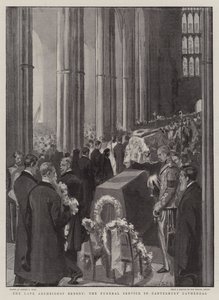 De Laatste Aartsbisschop Benson, de Begrafenisdienst in Canterbury Cathedral door Sydney Prior Hall
