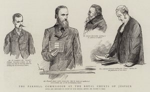 De Parnell Commissie bij de Royal Courts of Justice door Sydney Prior Hall