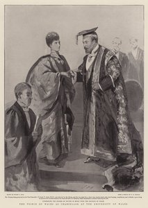 De Prins van Wales als Kanselier aan de Universiteit van Wales