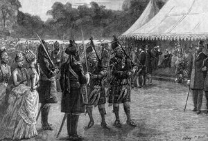 De koninklijke tent op het jubileum tuinfeest, Buckingham Palace, Londen door Sydney Prior Hall