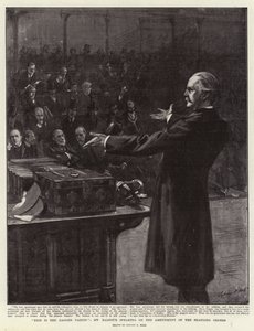 Dit is de Geknevelde Natie, Mr Balfour spreekt over de wijziging van de staande orders door Sydney Prior Hall