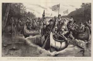 Naar het Grote Noordwesten met de Markies van Lorne, XII, naderend de laatste portage op Clear Water Lake, 28 juli
