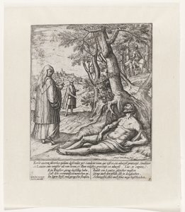 Een priester en een Leviet gaan voorbij en laten de gewonde reiziger liggen