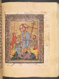 Add MS 7170 f.f156v Syrisch Evangelie Lectionarium Opgestane Christus