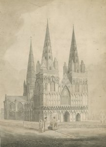 Lichfield Kathedraal - Westgevel door T Carter