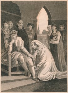 Koningin van Richard II, pleit voor het leven van Simon Burley, 1388, 1864