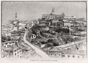 Algemeen uitzicht op Siena (Italië)