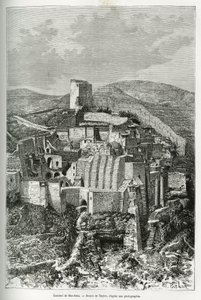Het klooster van Mar-Saba (Mar Saba) (Palestina). Gravure door Taylor, ter illustratie van het verhaal van Syrië vandaag, door M. Lortet, decaan van de Faculteit Geneeskunde van Lyon, belast met een wetenschappelijke missie door het Ministerie van Openbaar