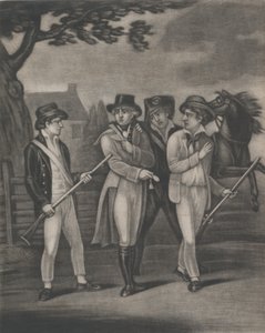 De gevangenneming van majoor André door de onkreukbare Paulding, Williams en Vanvert, 4 juli 1812 door T. W. Freeman