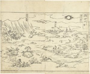 Acht gezichten op de rivier de Sumida door Tachibana Morikuni