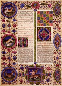 Incipit uit het Boek van Zefanja, uit Deel II van de Bijbel van Borso d