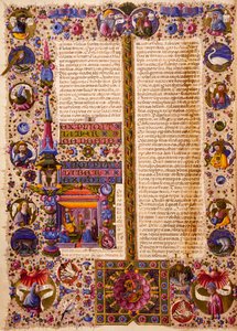 Het boek Exodus, uit Volume I van de Bijbel van Borso d