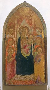 Madonna en Kind met Heiligen door Taddeo Gaddi