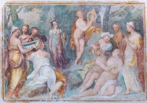Parnassus door Taddeo Zuccari