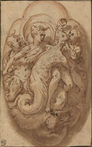 Mythologische Figuren door Taddeo Zuccaro