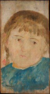 Mädchen im blauen Kleid door Tadeusz Makowski