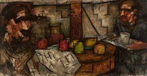 Middagthee door Tadeusz Makowski