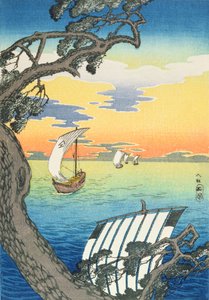 Terugkerende boten, ca. 1930s door Takahashi Hiroaki