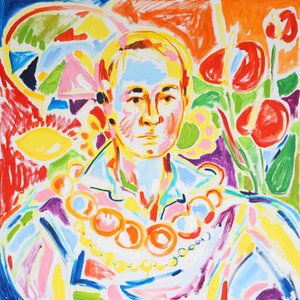 Levendig abstract portret door Tamara Jare