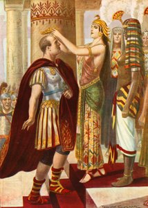 Cleopatra verwelkomt Caesar