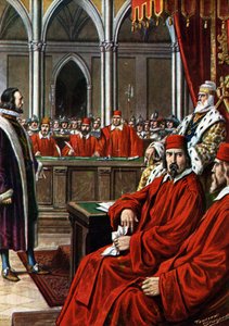 Kretenzische oorlog: het proces van Francesco Morosini na het beleg van Candia, beschuldigd van lafheid en verraad bij zijn terugkeer naar Venetië door Tancredi Scarpelli