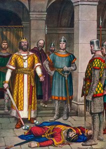 Dood van Odoacer, gedood door Theodorik, koning van de Ostrogoten door Tancredi Scarpelli