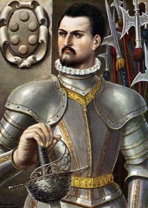 Portret van Jean de Medicis bekend als Jean des Bands Noires (Giovanni dalle Bande Nere) (1498-1526) Italiaanse condottiere door Tancredi Scarpelli