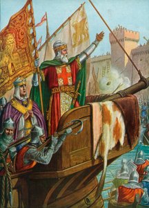 De oude doge Enrico Dandolo plundert Constantinopel, 1204