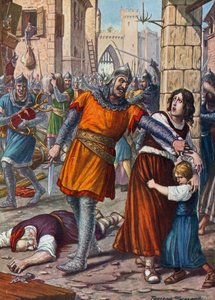 Theodoro plundert Ravenna in 709 op bevel van Justinianus II