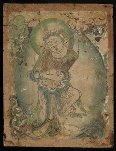 Dansende figuur, Kizil, Xinjiang provincie, 600-800