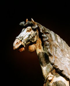 Detail van een paard, laat 7e - begin 8e eeuw