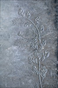 Stele gegraveerd met een chrysant, bloemen en bladeren, 618-907 door Tang Dynasty Chinese School
